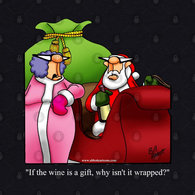 Funny Spectickles Christmas Wine Cartoon by abbottcartoons